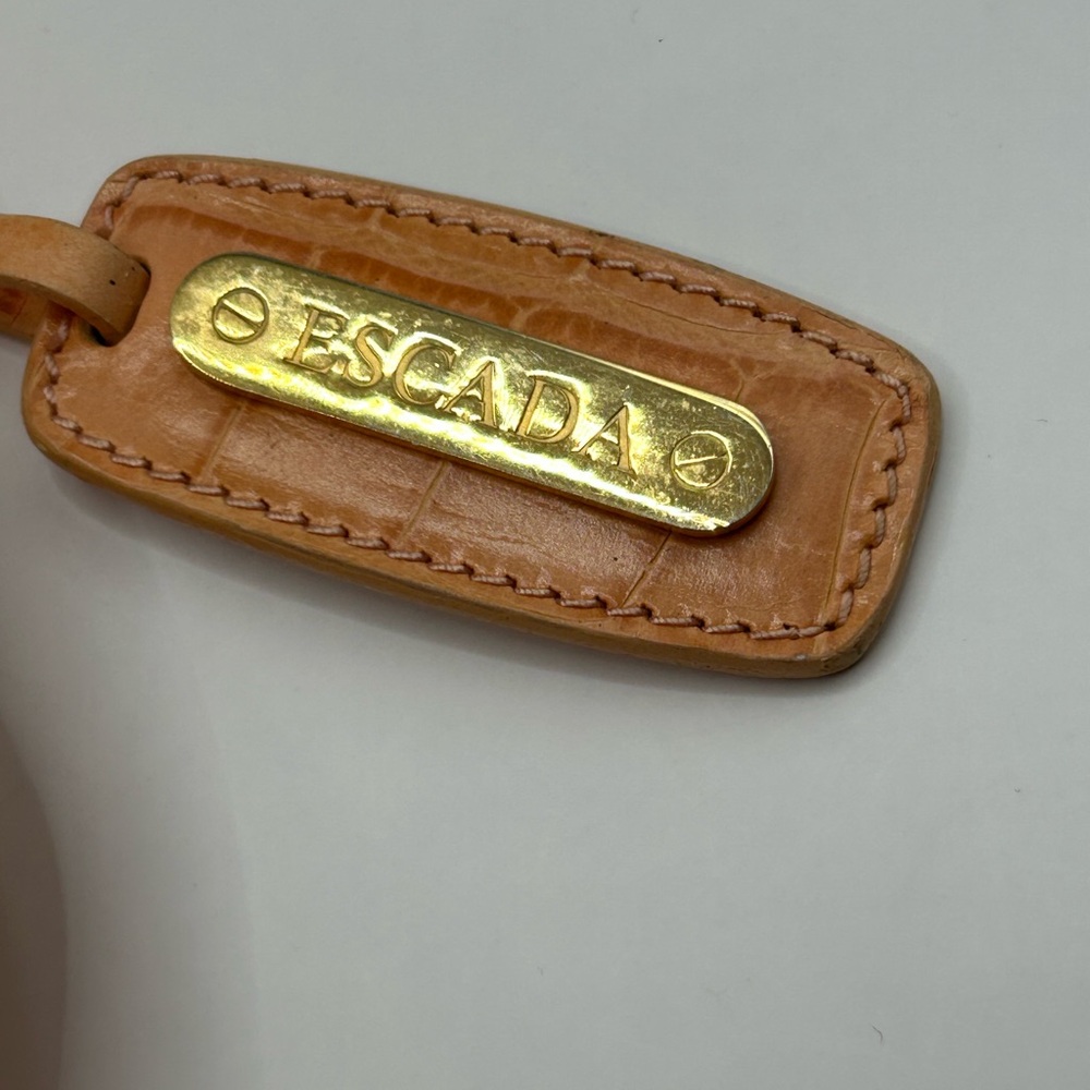Escada Tan Crocodile-Embossed Crossbody Bag - Picture 8 of 14